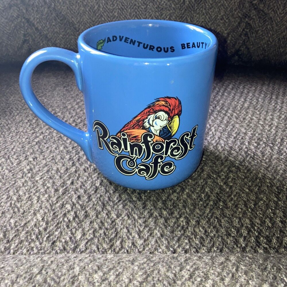 Rainforest Cafe Rio Vintage 1999 Large Coffee Mug Cup Blue